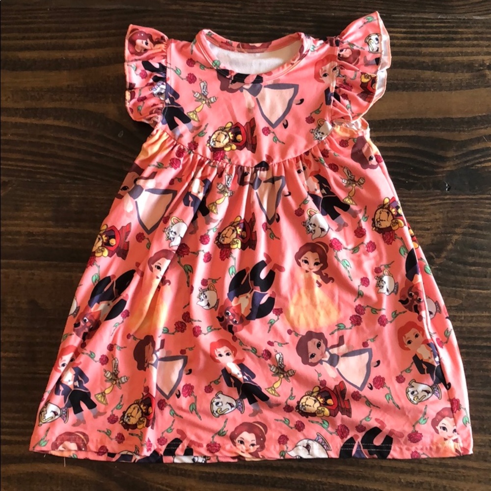 Beauty and The Beast Print Dress